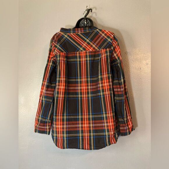 J Crew plaid high low blouse - Picture 6 of 7